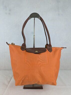 Longchamp Le Pliage Orange Tote Bag – Nylon Leather - Authentic - Made in China.